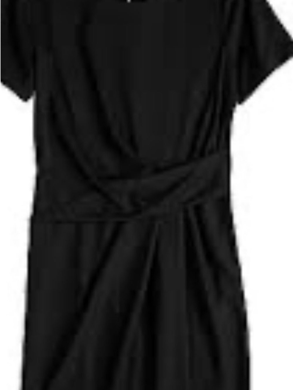 Nine West Black Midi Dress with Twist-Waist Detail